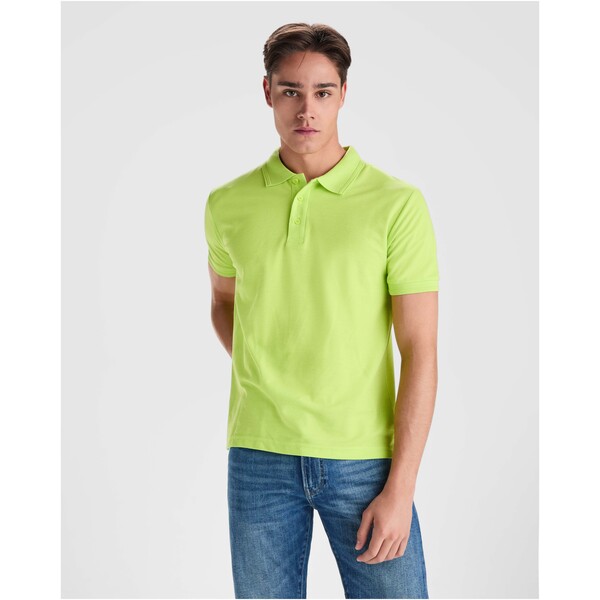 Polo de manga curta para homem de 220 g/m² "Pegaso Premium" - Branco / XL