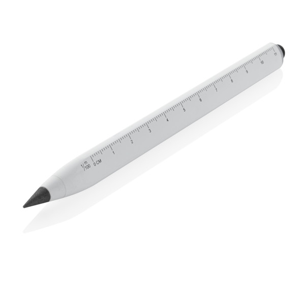 Eon multitasking infinity pen, recycled aluminum - White