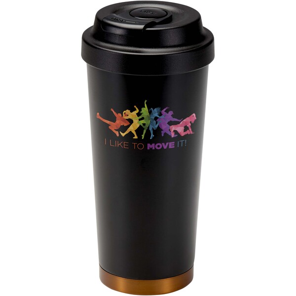 Hampton 480 ml RCS recycled stainless steel double wall vacuum insulated tumbler - Black