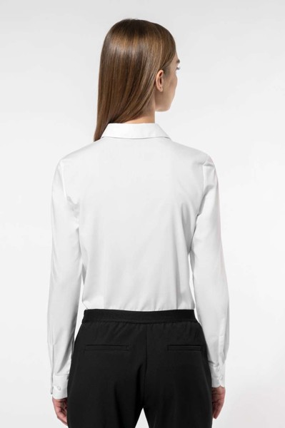 Ladies' Poplin Easy Care Polycotton Shirt - White / 2XL