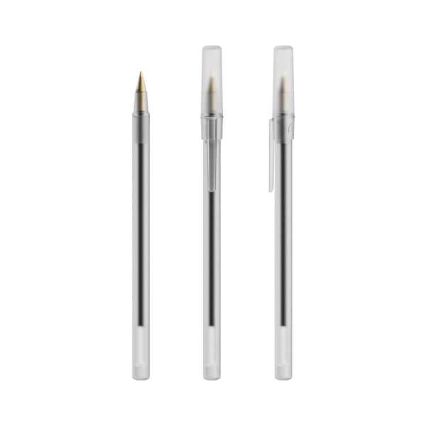 Stylo-bille BIC® Round Stic - Blanc Frost