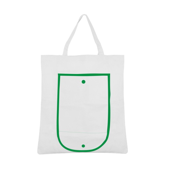 SAC PLIABLE - BLANC/VERT