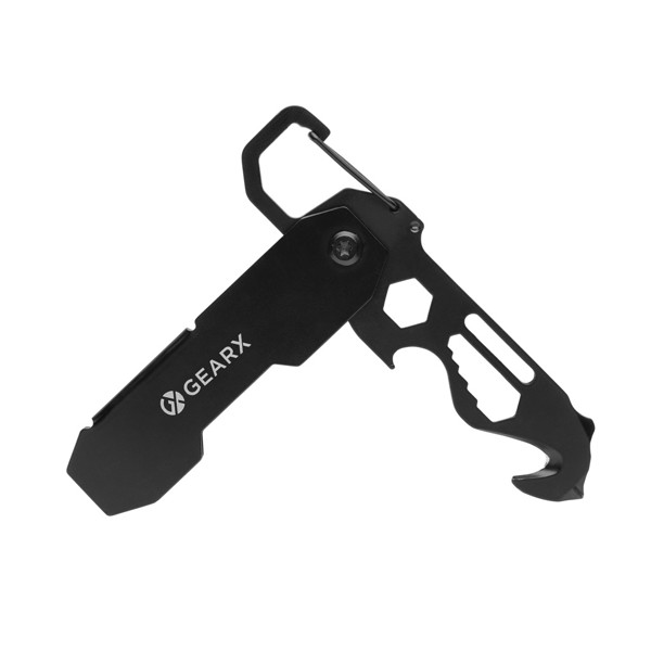 Outil multifonction pliable avec mousqueton Gear X