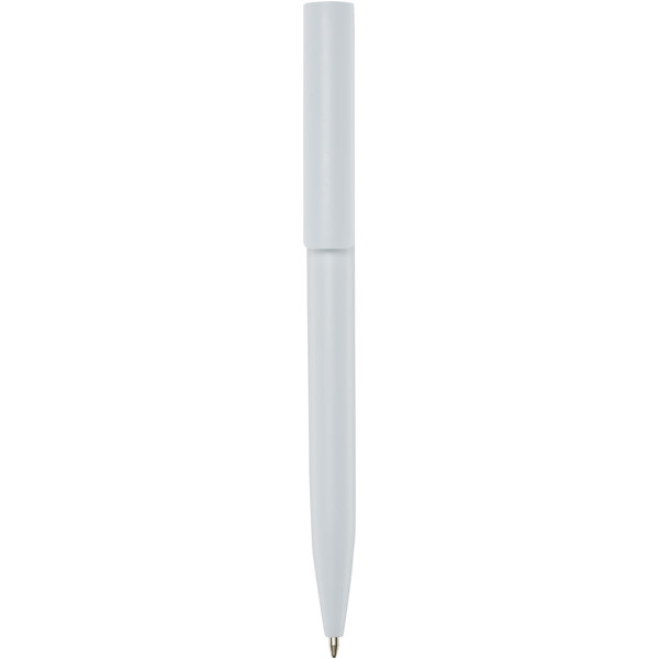 Unix recycled plastic ballpoint pen (blue ink) - White