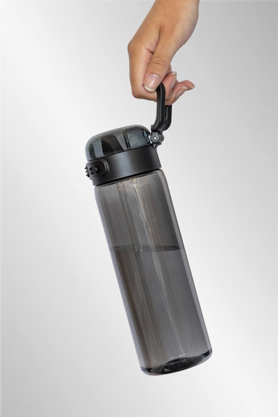 Fľaša na vodu SipnLock RCS RPET 800 ml, nepretek., športová - Čierna