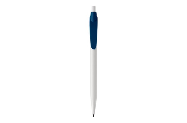 Cosmo ball pen hardcolour - White / Dark Blue
