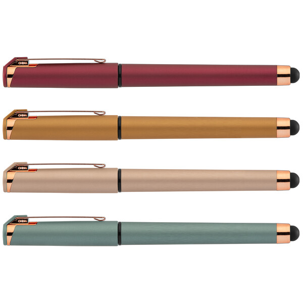Islander Softy Rose Gold Designer Stylo à gel métallique avec stylet