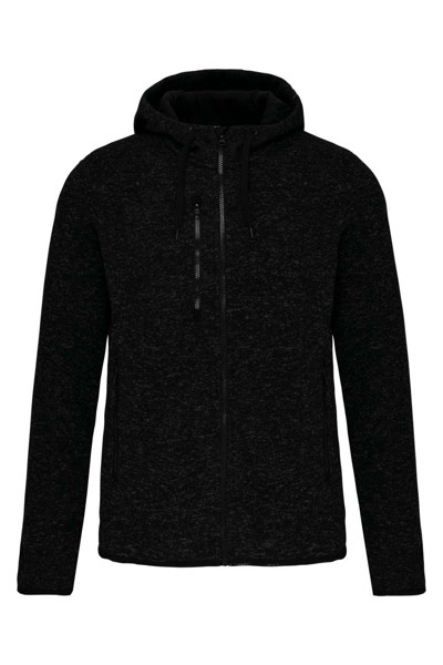 Men's Heather Hooded Jacket - Dark Grey Melange / 4XL