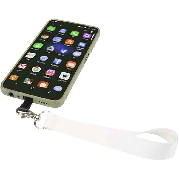 Gaby RPET sublimation mini-lanyard with phone holder