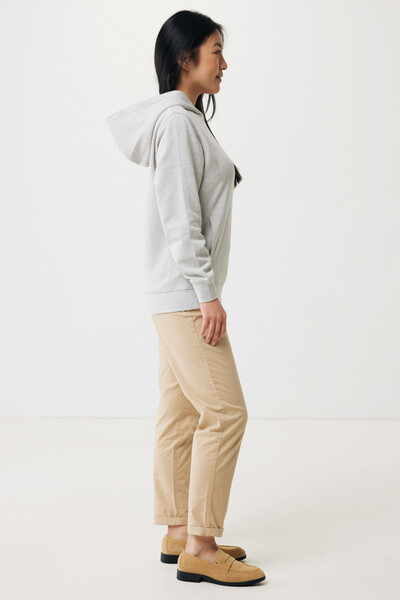 Mikina s kapucí a bočními kapsami Iqoniq Yengo z rec. bavlny - Light Heather Grey / 4XL