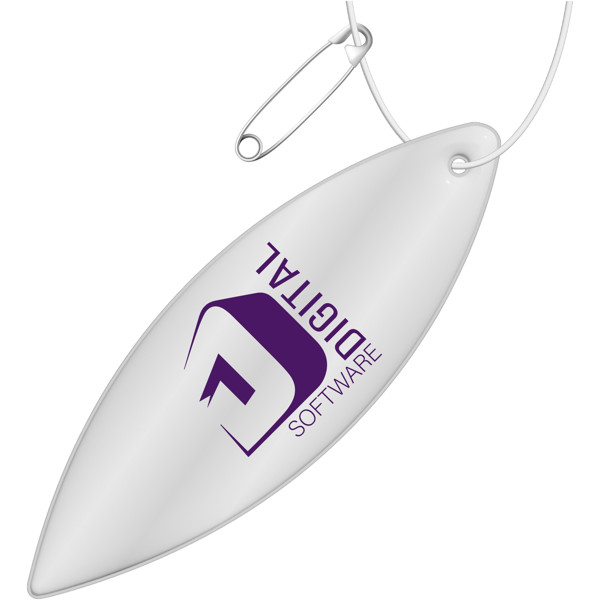 Colgante de TPU reflectante en forma de elipse H-12 "RFX™" - Blanco