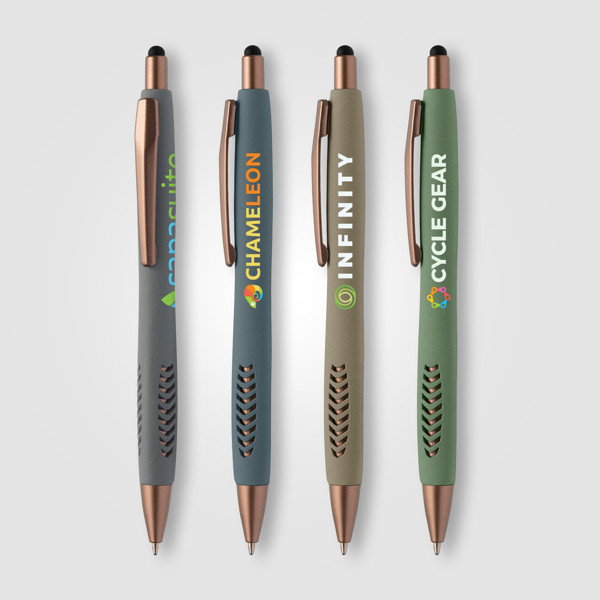 Stylo Avalon Stylus avec finition pierre - Assortiment / Jet d’encre 4 couleurs