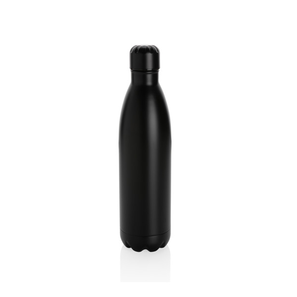 Solid colour vacuum stainless steel bottle 750ml - Black