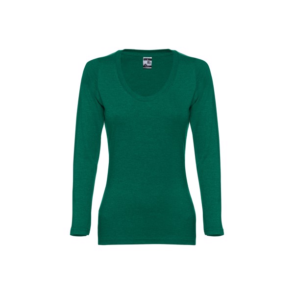 THC BUCHAREST WOMEN. Dámské tričko s dlouhým rukávem - Zelený Melír / XXL