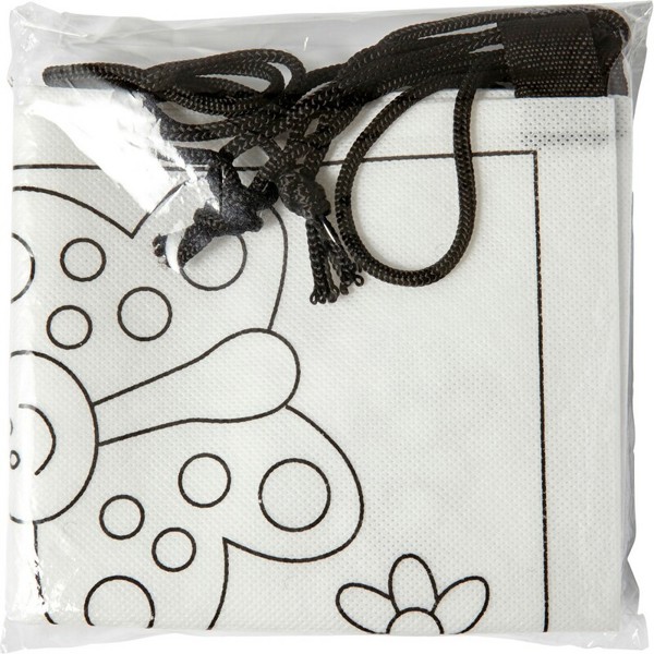 Drawstring bag for colouring, felt tip pens