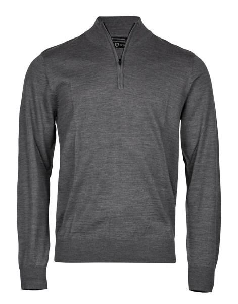 Men's Half Zip - Grey Melange / 3XL