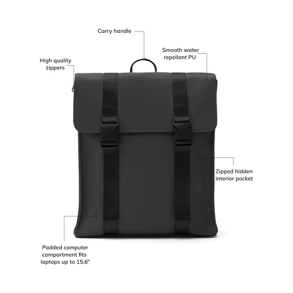 VINGA Sac à dos Baltimore - Noir
