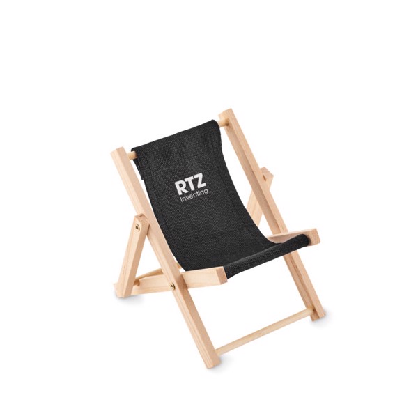 Deckchair-shaped phone stand Sillita - Black