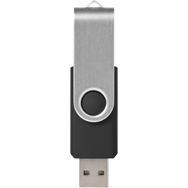 Rotate-basic 2GB USB flash drive - Solid Black / Silver