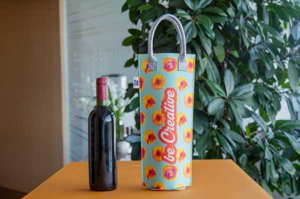 Custom Rpet Wine Bag CreaFelt Vino