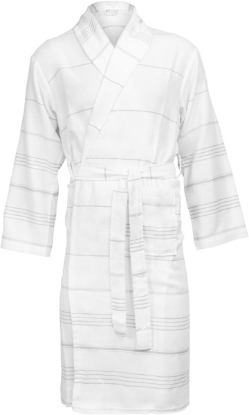 Hamam Bathrobe The One | Hamam Bathrobe - White / Grey / S/M
