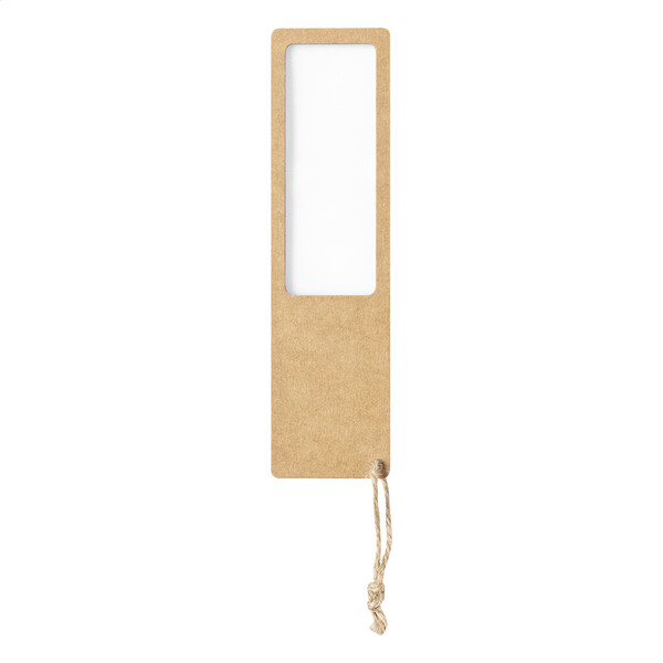 Niffy bookmark, recycled paper, magnifier insert