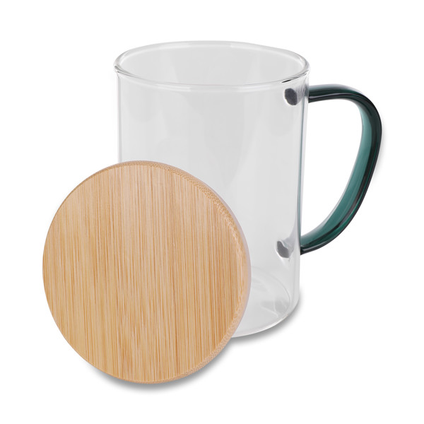 Ceylon borosilicate glass mug