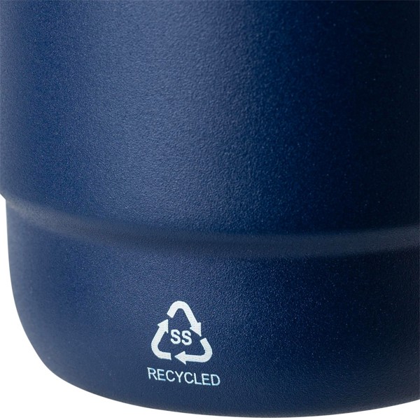 Gerecycled roestvrijstalen dubbelwandige drinkbeker (180 ml) Lilia - wit