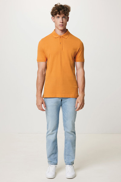 Polo en coton piqué et recyclé Iqoniq Yosemite - Sundial Orange / XL