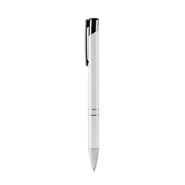 Ball Pen Simon - White / BLUE INK
