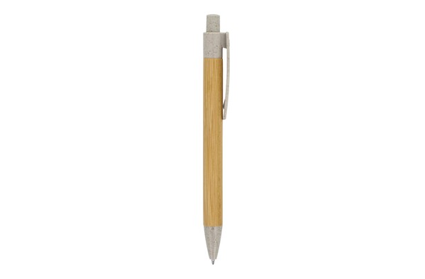 Ball pen bamboo with wheatstraw - Grey