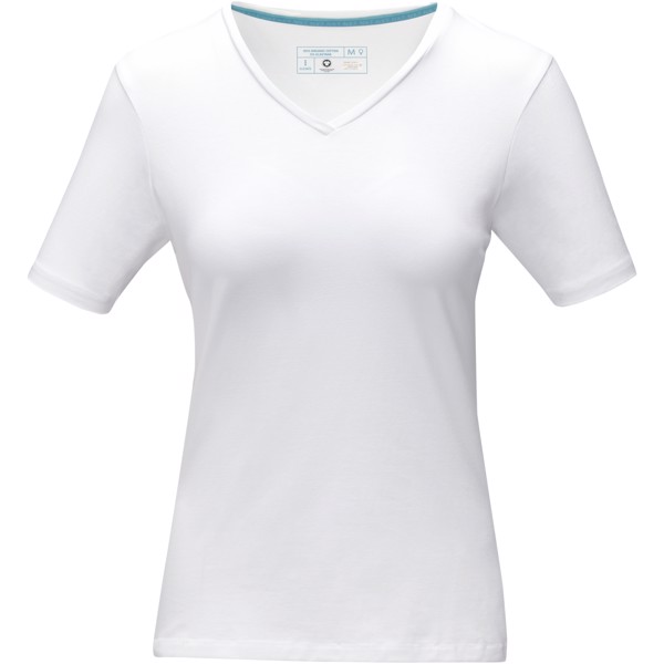 Kawartha short sleeve women's organic V-neck t-shirt - White / XS