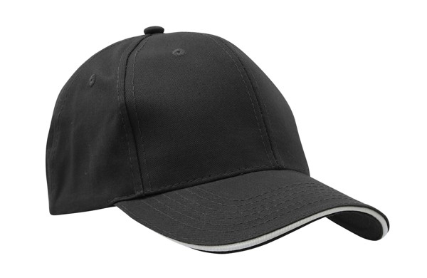 4080 - baseball cap - black/white