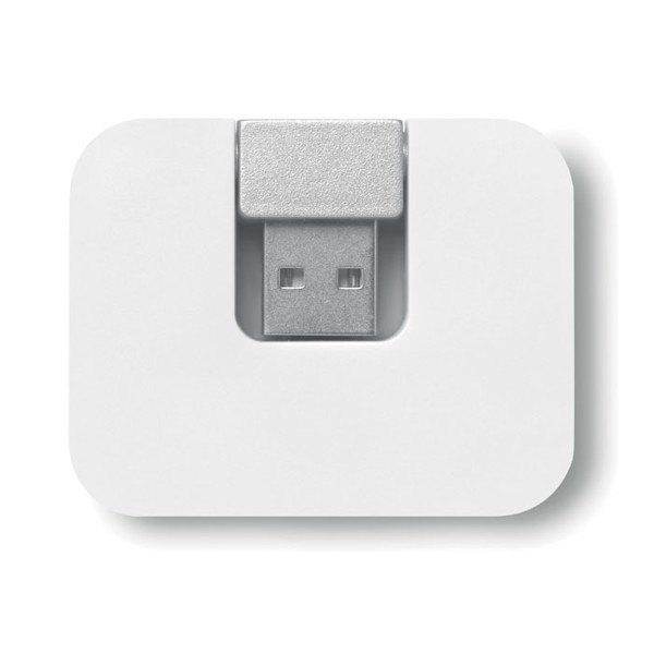 4 port USB hub Square - White