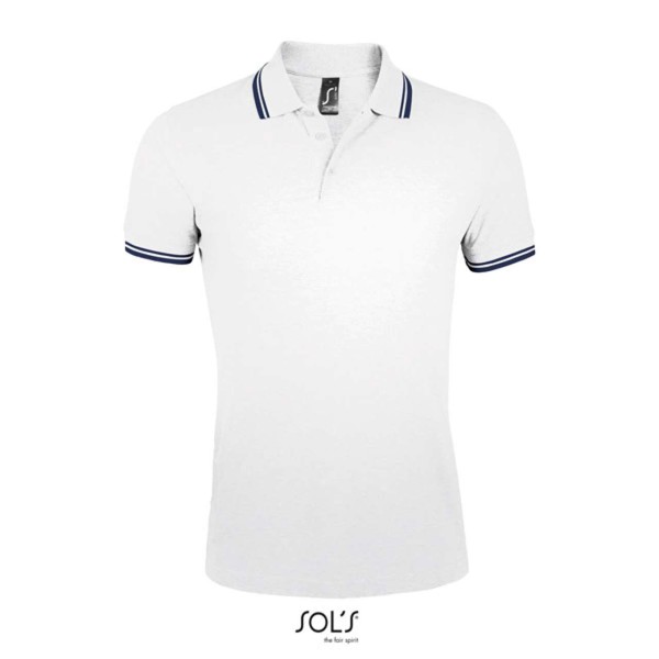Sol's Pasadena Men - Polo Shirt - White / Navy / 2XL