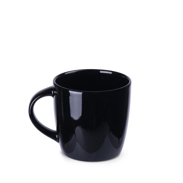 Handy porcelain mug, 85 mm diameter - Black