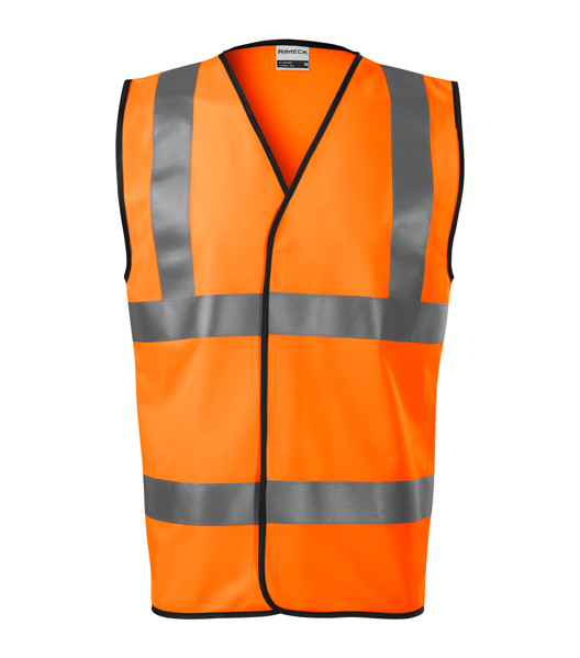 Bezpečnostní Vesta Unisex Rimeck® Hv Bright - Fluorescenční Oranžová / 2XL