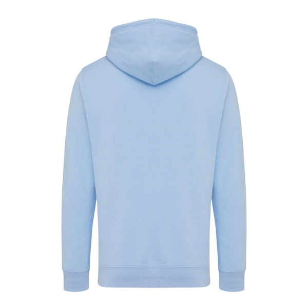 Lehká mikina s kapucí Iqoniq Rila z recykl. bavlny - Sky Blue / M