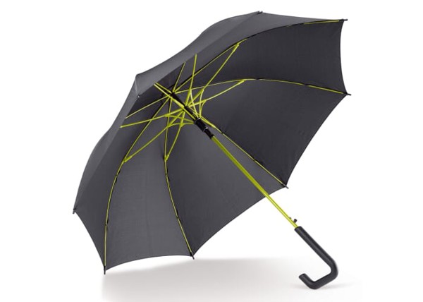 Stick umbrella 23” auto open - Black / Light Green