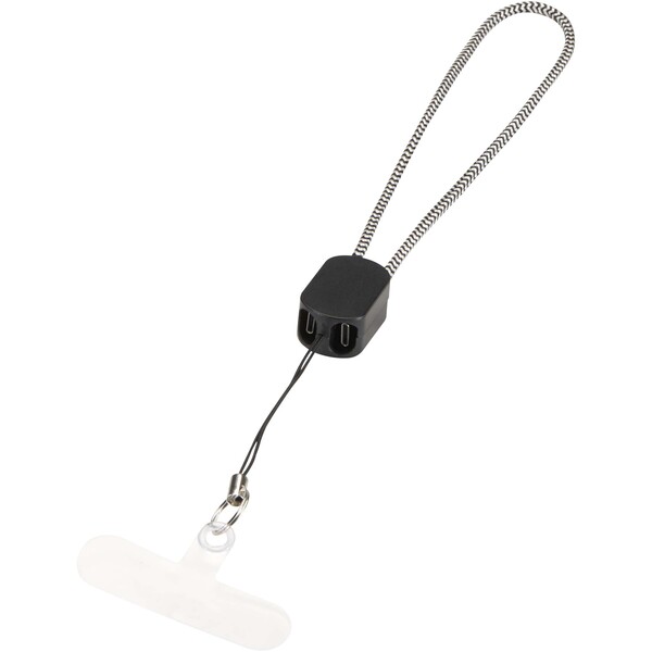 Arich RCS recycled wrist lanyard with built-in 20W Type-C charging cable
