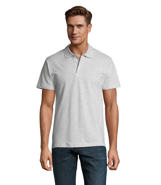 SPRING II  Polo homen  210g - CinzaL