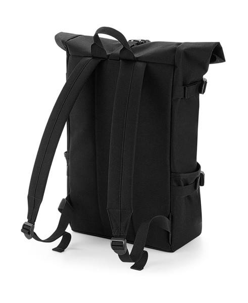 Block Roll-Top Backpack - Black / Black / ONE SIZE