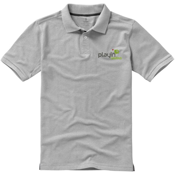 Polo manches courtes homme Calgary - Gris mélangé / M