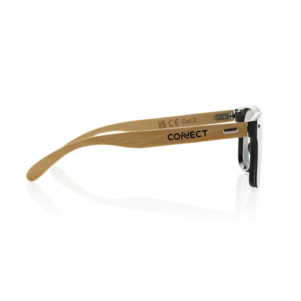 Prism RCS recycled plastic sunglasses with bamboo frame