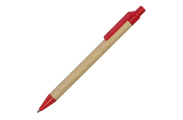 Stylo bille carton recyclé - Rouge