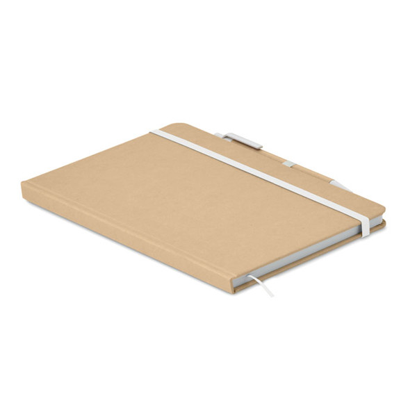 A5 notebook in recycled carton Caratil - White