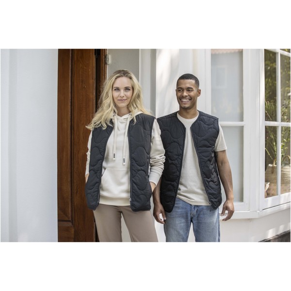 Gilet matelassé Quartz unisexe recyclé certifié GRS - Noir / M