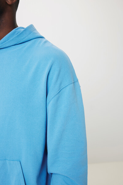 Mikina s kapucí Iqoniq Yoho relaxed fit z recykl. bavlny - Tranquil Blue / M