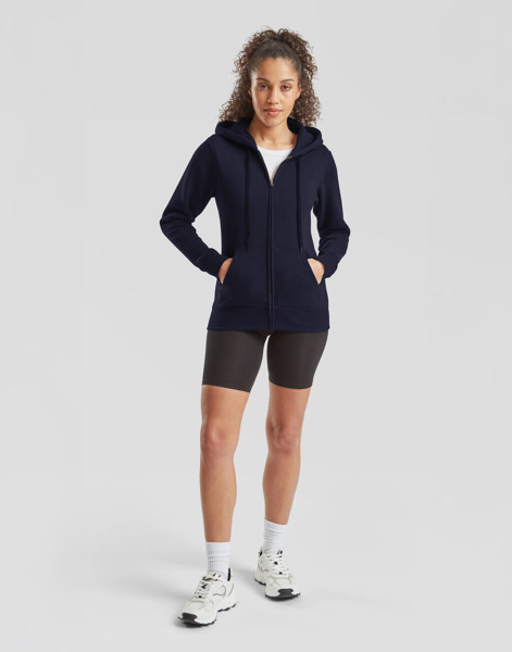 Premium Hooded Sweat Jacket Lady-Fit - White / M (12)
