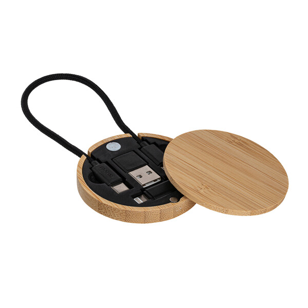 Câble de Charge 4 en 1 CONVERTICS BAMBOO EVO - marron